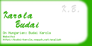 karola budai business card